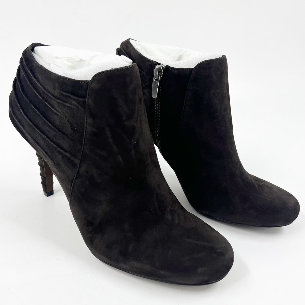 ✅ NWB Enzo Angiolini Eahaver Ankle SUEDE Boots BROWN SIZE 9.5‎
